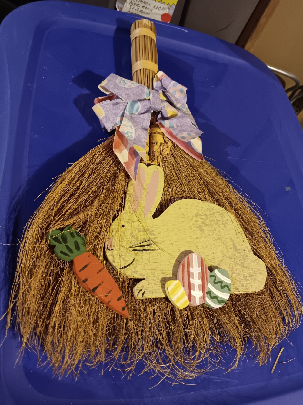 Unk Yellow Bunny and Carrot Spring Wreath